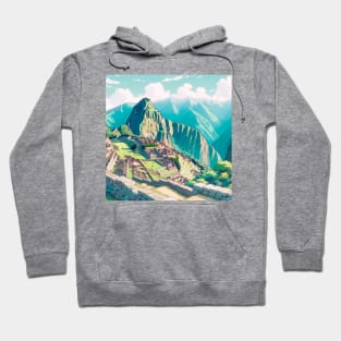 Machu Picchu Illustration Peru Hoodie